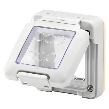 Combi vstup GEWISS GW27401, vodotěsná krytka, 2 moduly, system, ip55, šedá