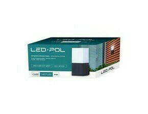 Fasádní a zahradní LED svítidlo LED-POL Cube E27 Grey