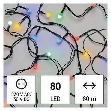 EMOS D5AM02 80LED XMAS CHERRY TIMER 8M MC