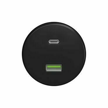 Zásuvka USB A+C GREENLUX KLIKLAP C/USB, černá
