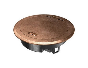 GES R2 Cu sklápěcí víko podlahové zásuvky