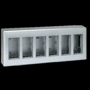 Krabice nástěnná SIMON 51000006-033, Simon 500, na 6modulů Simon 500, nebo na 12modulů K45,hliníková