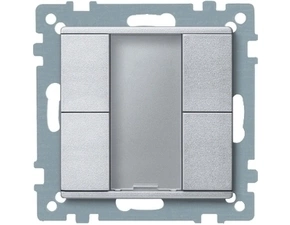 SCHN MTN627660 KNX tlač. panel 2-násobný plus, Aluminium, System M RP 0,08kč/ks