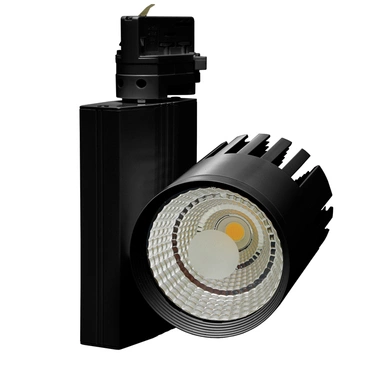 LED svítidlo bodové ECOPLANET na lištový syst. (3f), COB, 40W, 4100K, černá