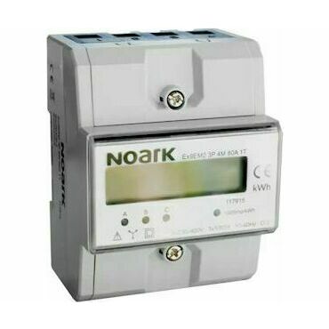 NOARK 117915 Ex9EM2 3P 4M 80A 1T Elektroměr 3pólový, 4-modulový, 80 A, 1-tarifní, LCD displej
