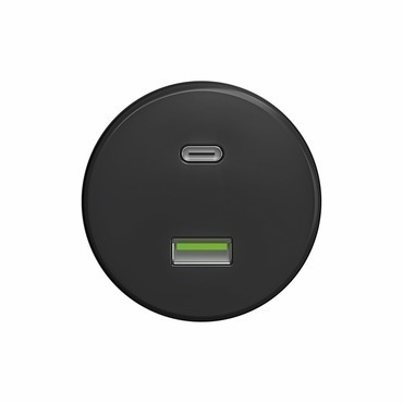 Zásuvka USB A+C GREENLUX KLIKLAP A/USB, antracit