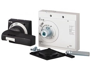 EATON 100677 NZM3-XTVDV-0-NA Ovl.rukojeť s dveřní spojkou, černá/šedá, blok.dveří, uzamykatelná, NZM