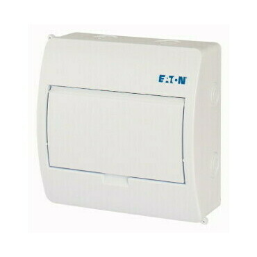 Rozvodnice nástěnná EATON 281690 BC-O-1/8-TW-ECO, bílé plast. dveře, 1 řada, 8 modulů