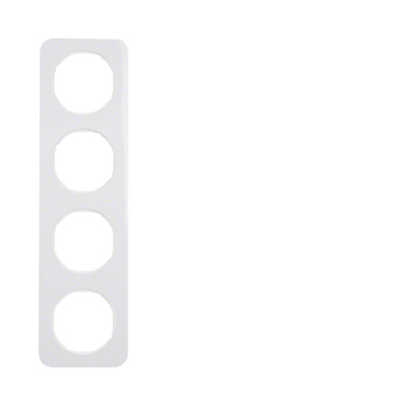 HAG 10142189 Rámeček 4-násobný, Berker R.1, bílá, lesk