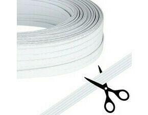 MC LED 5-žilový plochý PVC kabel AWG 18/0,8mm2, bílý