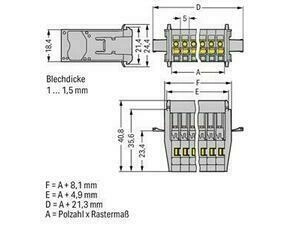 WAGO 769-602/005-000 1vodičový konektor s pájecími piny