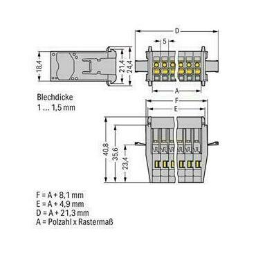 WAGO 769-602/005-000 1vodičový konektor s pájecími piny