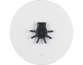 HAG 16512049 Kolébka s průhlednou čočkou a hmatným symbolem - světlo, Berker R.1/R.3, bílá, lesk