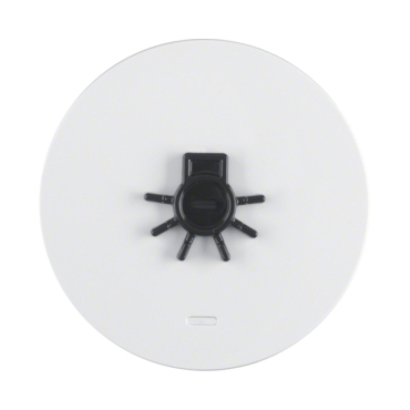 HAG 16512049 Kolébka s průhlednou čočkou a hmatným symbolem - světlo, Berker R.1/R.3, bílá, lesk