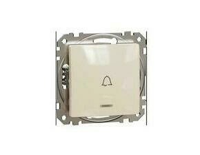 SCHN SDD112131L Sedna D/E - Tlačítko 1/0So "zvonek" orientační kontrolka, Béžová