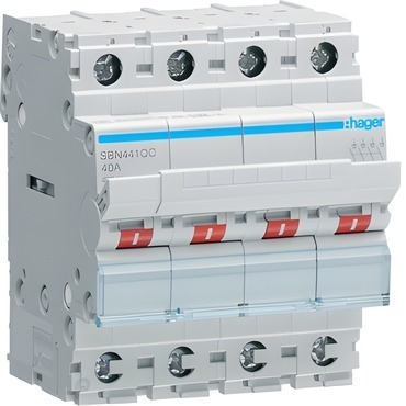HAG SBN441QC Vypínač 4 pól. 40A, bezšroubový