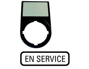 EATON 256793 M22S-ST-F7 Nosiče štítků-komplety, 30x50mm, oblé, černé EN SERVICE