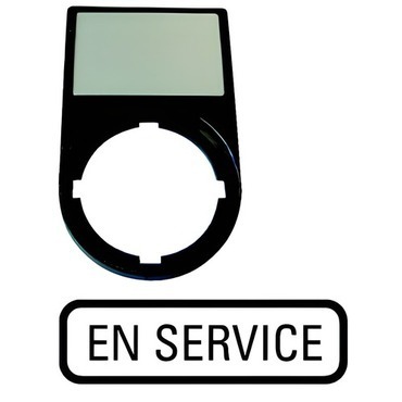 EATON 256793 M22S-ST-F7 Nosiče štítků-komplety, 30x50mm, oblé, černé EN SERVICE