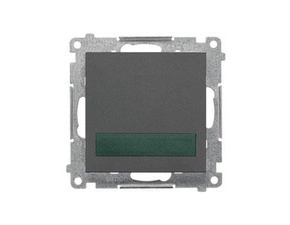 SIMON TESS3.01/116 LED osvětlení signalizační, 230 V, zelené světlo (přístroj s krytem) bílá