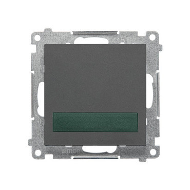 SIMON TESS3.01/116 LED osvětlení signalizační, 230 V, zelené světlo (přístroj s krytem) bílá