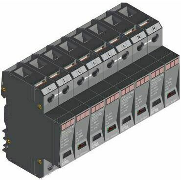 SEZ POm I 4 LCF 100 Přepěťová ochrana POm I 4 LCF 100 kA 280 V/25 kA, modulární, monoblok, B+C+D