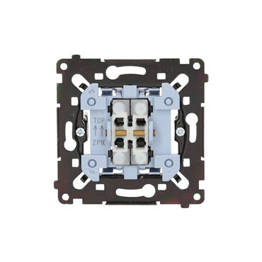 Ovladač žaluziový SIMON SZP1KMR, třípolohový, řazení 1/0-0-1/0, 10A/250V~, bezšroubové svorky