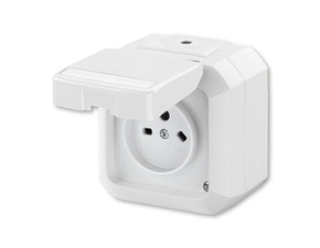 Zásuvka technická venkovní ABB Variant 5515N-C05525 B, bílá, plast, vzor K, IP54