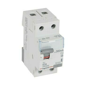 Chránič dvoupolový LEGRAND 411531 TX3 CHRÁN. 2P 63A 300MA AC
