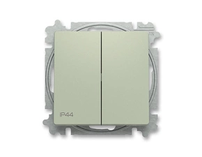 Přepínač sériový ABB Zoni 3559T-A05940 243, řazení 5, olivová, 2CHT590594A6243, IP 44 s krytem