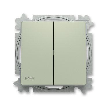 Přepínač sériový ABB Zoni 3559T-A05940 243, řazení 5, olivová, 2CHT590594A6243, IP 44 s krytem