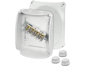 HEN DK 2524 S Krabcová rozvodka pro vnitřní a venkovní chráněné instalace IP 55/IP 66, se svorkovnic