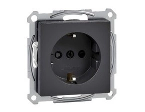 SCHN MTN2300-0414 Merten - Zásuvka 250V/16A SCHUKO, bezšroubová, System M, Antracit