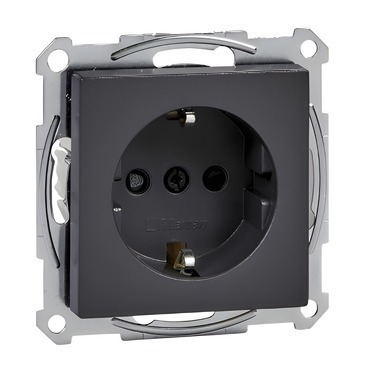 SCHN MTN2300-0414 Merten - Zásuvka 250V/16A SCHUKO, bezšroubová, System M, Antracit