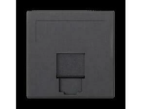 Kryt dat. zás. SIMON 50000085-038, Simon 500, na 1 zás., plochý, cl., 50x50 mm, šedá grafit