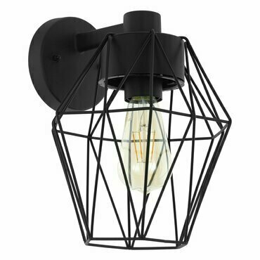 Svítidlo venkovní EGLO AL-WL 1 SCHWARZ KLAR-SAT.CANOVE, nástěnné