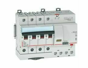 Chránič kombinovaný LEGRAND 411192 DX3 KOMB. 4P C63 30MA AC 6KA