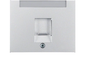 HAG 11707003 Centrální díl s clonkou proti prach a s popisovým polem, Berker K.5, Alu, lak.