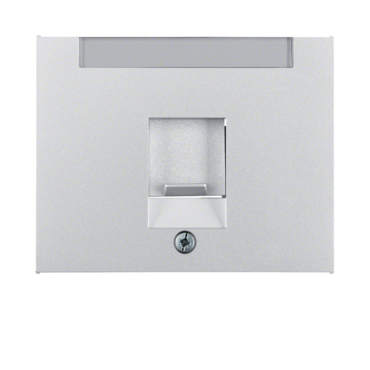 HAG 11707003 Centrální díl s clonkou proti prach a s popisovým polem, Berker K.5, Alu, lak.