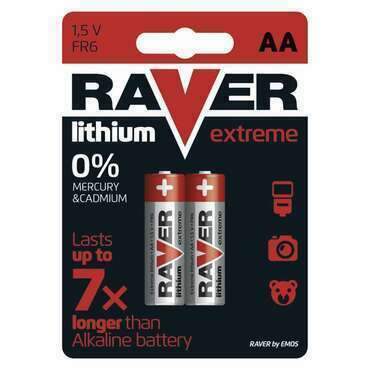 Baterie lithiová RAVER AA B7821 (FR6), 2ks