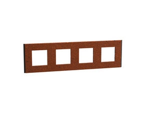Krycí rámeček SCHN Unica Deco Materials, čtyřnásobný, Terracotta