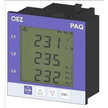 Analyzátor sítě OEZ:46754 PAQ-12-U230-COM1, měření, DI/DO, RO, flash paměť 1GB, komunikace Modbus