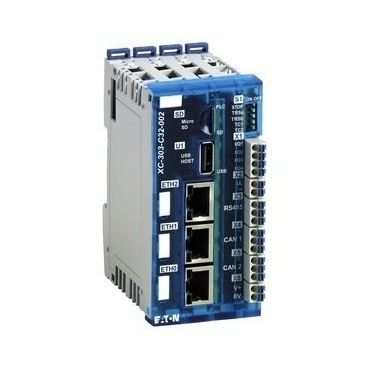 EATON 191080 XC-303-C32-002 Modulární PLC XC300, CAN1, CAN2, RS485, ETH0, ETH1, ETH2, USB host, 4 DI