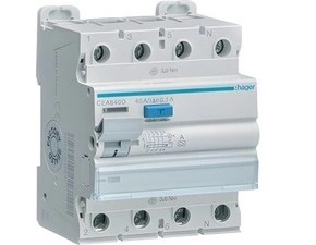 HAG CEA640D Proudový chránič 4 pól. 40A / 0,1 A, typ A, 10 kA