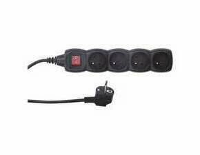 EMOS PC1415 PRODLUŽKA 4Z 5M S VYP. ČERNÁ