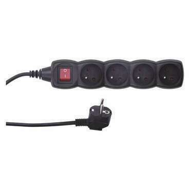 EMOS PC1415 PRODLUŽKA 4Z 5M S VYP. ČERNÁ