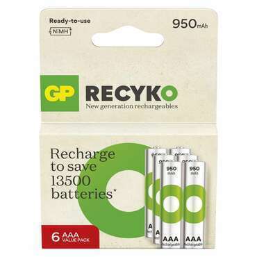 Baterie nabíjecí GP ReCyko B2511V 950 AAA (HR03) 6PP