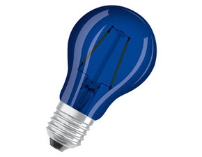 LED žárovka modrá OSRAM LEDSCLA15 2,5W/190 230VBL E27 FS1, matná