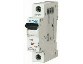 Jistič jednopólový EATON 286537 PL6-C40/1 PL6, char C, 1-pólový, Icn=6kA, In=40A