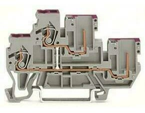 WAGO 870-108 Základní dvoupatrová svorka – 2 vodiče / 2 piny