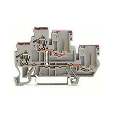 WAGO 870-108 Základní dvoupatrová svorka – 2 vodiče / 2 piny